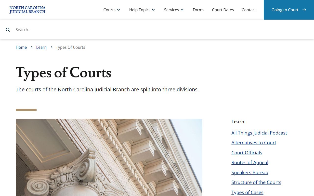Carteret County District Court and Superior Court record types